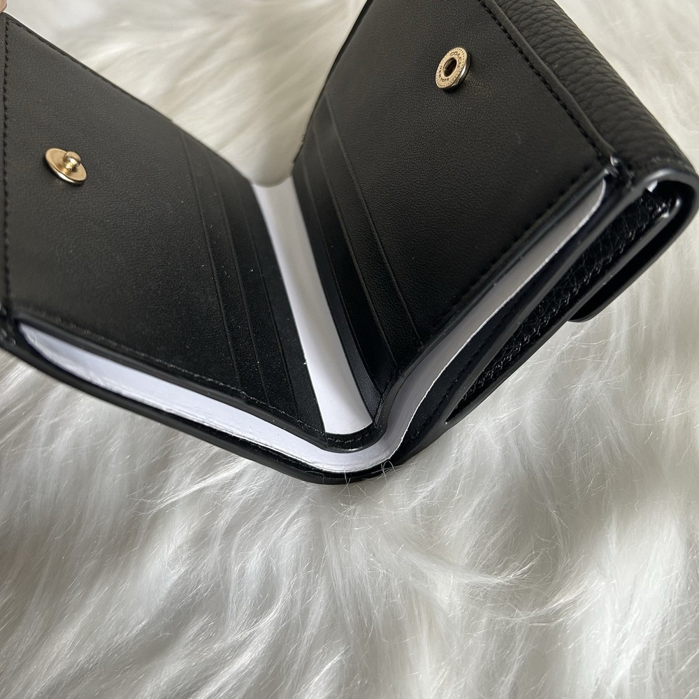 Coach Georgie Small Wallet Brown Black Signature Leather 7250 NEW - Picture 5 of 7